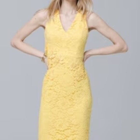 White House Black Market 3D-Applique Sheath Dress - Picture 1 of 6